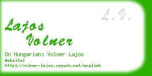 lajos volner business card